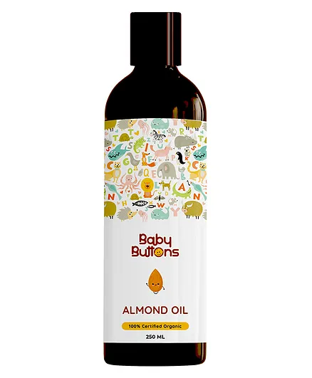 Baby Buttons Organic Sweet Almond Massage Oil - 250 ml