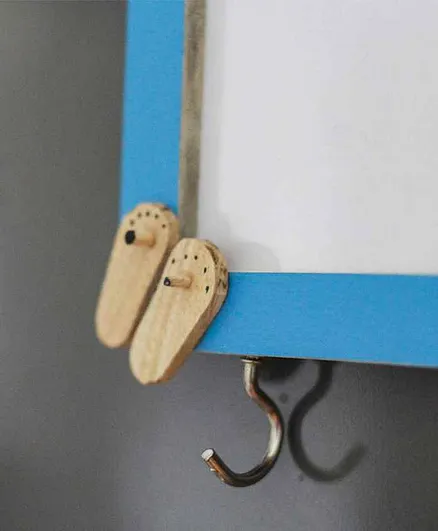IVEI Wooden Fridge Magnet Whiteboard And Marker Set Of 2 - Blue