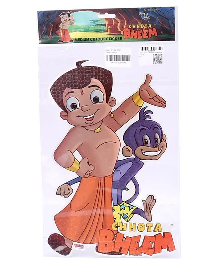 Sticker Bazaar Chhota Bheem & Jaggu Medium Cutout Sticker - Multicolour is out of stock