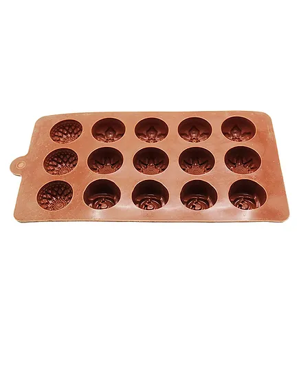 iLife Silicone Flexible Chocolate Mould Multiple Shapes - Brown