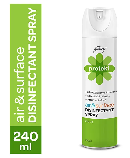 Godrej Protekt Air and Surface Disinfectant Spray Citrus - 240ml
