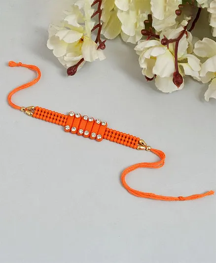 Little Palz Handmade Designer Rakhi -  Orange