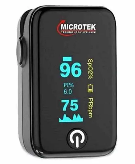 Microtek OX-6 Fingertip Pulse Oximeter - Black 