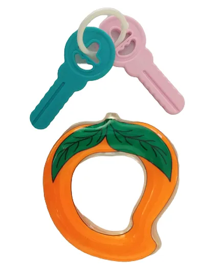 Enorme Mango Shaped Teether With Keys - Multicolor