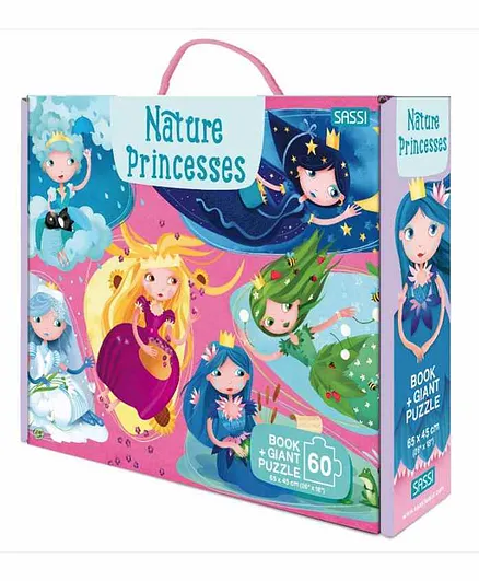 Nature Princesses Book & Giant Puzzle Set - English