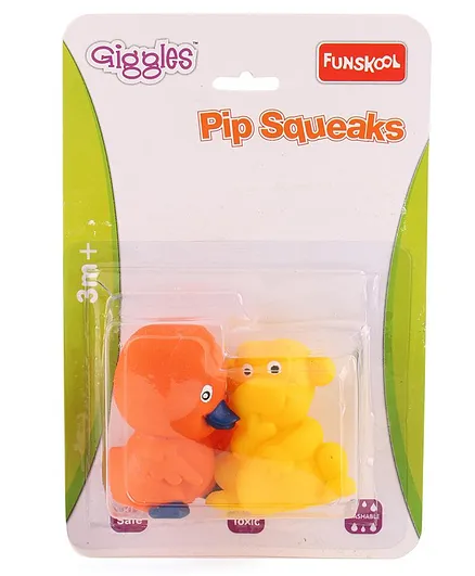 Funskool Bath Duck & Monkey Toys Pack of 2 (Color May Vary)