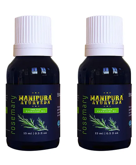 Manipura Ayurved Aromatherapy Rosemary Essential Oil Pack of 2 -  15 ml each