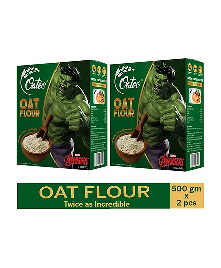 Oateo Marvel Hulk Oats Flour Pack of 2 - 500 gm each