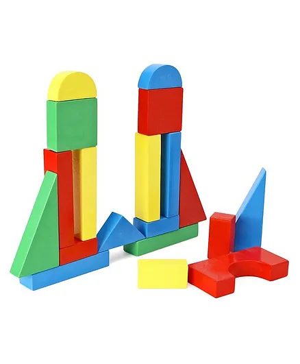 Little Genius Wooden Blocks 30 Pieces - Multicolour 