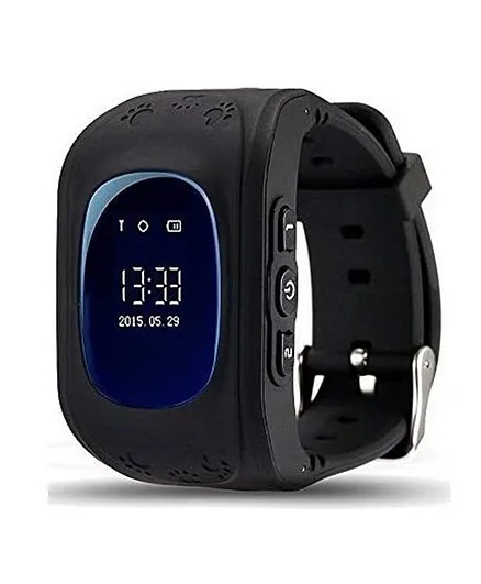 SeTracker Smartwatch With GPS Tracker Micro Sim Card Support Android/iOS Smart Phone Control SOS Call 2-Way - Black Calling for Kids (Black)