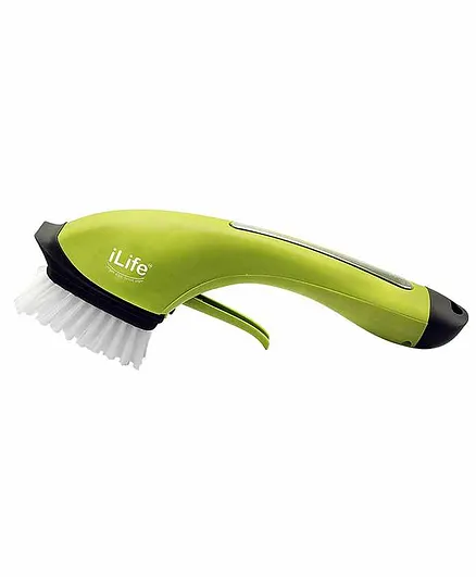 iLife 3-in-1 Heavy Duty Scrub Brush with Soap Dispenser - Green