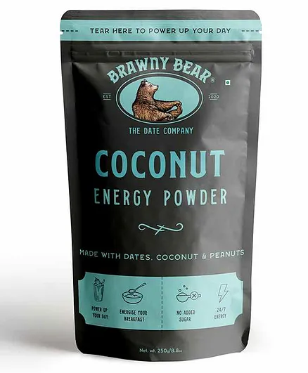Brawny Bear Coconut Energy Powder - 250 gm