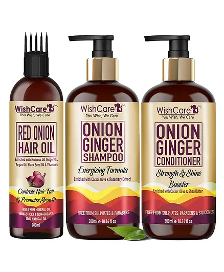 WishCare Shampoo Conditioner & Oil Kit Pack Of 3 - 300 ml 300 ml & 200 ml