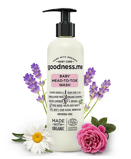 goodnessme Certified Organic Tear Free Baby Head-to-Toe Wash - 200 ml