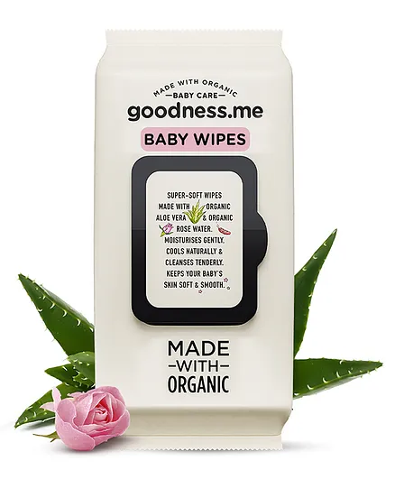 Goodnessme Made with Organic Pure Water Baby Wet Wipes - 72 Wipes