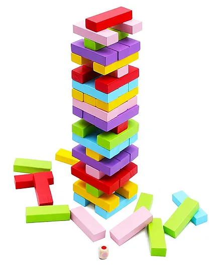 Webby Wooden Building Blocks Educational Game Toy - 48 Pieces