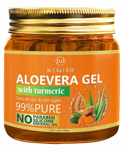 Newish Aloevera Gel Moisturizer for Face Enriched With Turmeric For Face & Skin - 200gm