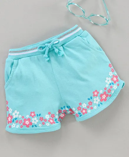Babyhug Printed Shorts - Blue