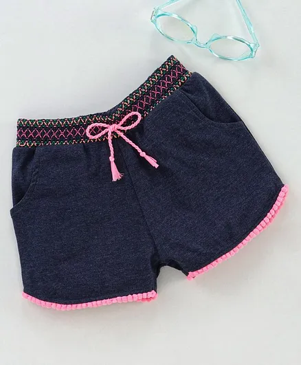 Babyhug Knee Length Shorts  - Blue