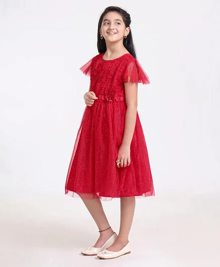Pine Kids Half Sleeves Knee Length Party Dress - Lollipop