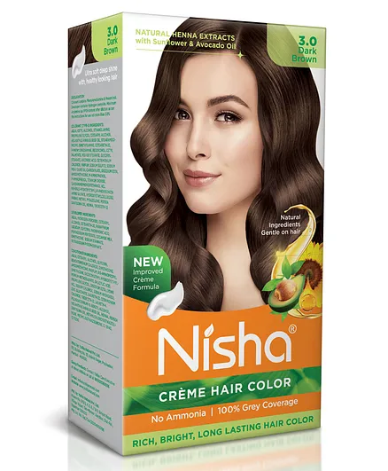 Nisha Crème Hair Color Box Dark Brown - 138 gm Online in India, Buy at Best Price from - 9570562 Nisha Crème Hair Color Box Dark Brown - 138 gm Online in India, Buy at Best Price from - 9570562