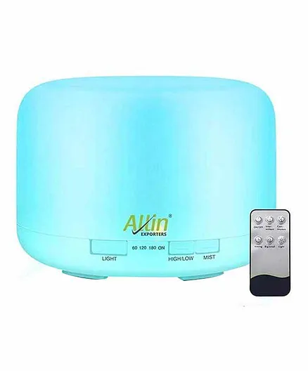 Allin Exporters Aroma Diffuser & Ultrasonic Humidifier With Changing LED Lights - Blue 