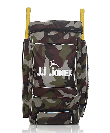 JJ Jonex Army Test Cricket Kit Bag with Shoe Compartment - Green 