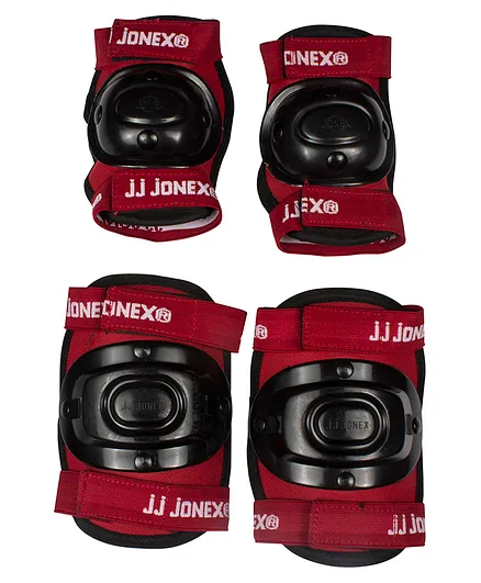 JJ Jonex Protective Elbow and Knee Guard - Red