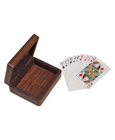 Crafts and Culture Single Box with Playing Cards - Brown