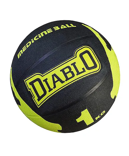 Diablo Rubber Medicine Balls with Bounce Effect 1 KG - Black Yellow