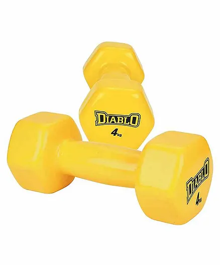 Diablo Vinyl 4 Kg Dumbbells - Yellow