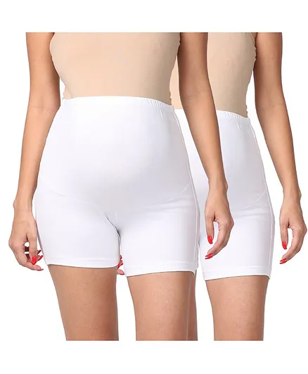 Morph Pack Of 2 Maternity Under Shorts - White