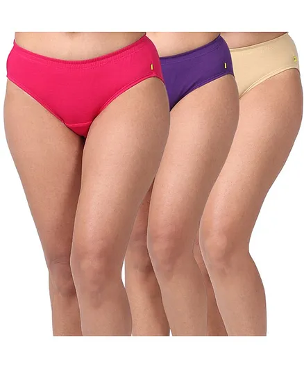 Morph Pack Of 3 Incontinence Underwear For Women - Pink Purple Beige