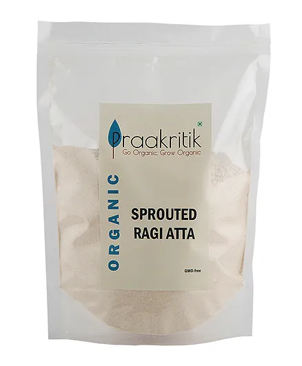 Praakritik Organic Sprouted Ragi Atta - 500 gm 