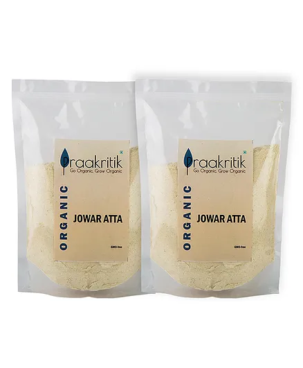 Praakritik Organic Jowar Atta Pack of 2 - 500 gm each