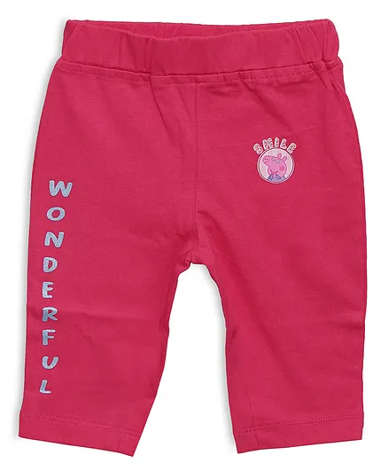 Peppa Pig by Toothless Character Printed Capri - Pink