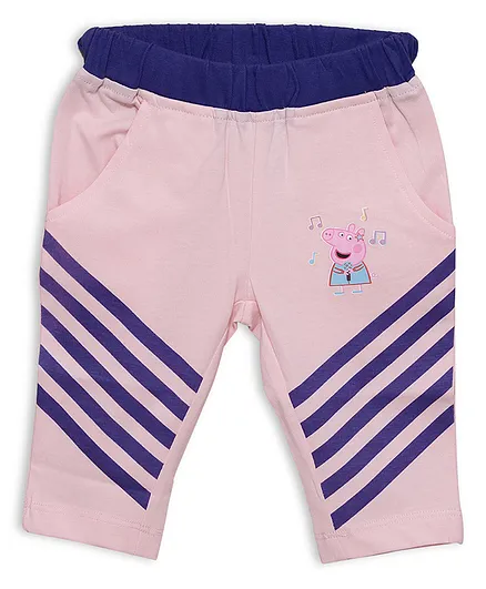 Peppa Pig by Toothless Character Printed Capri - Light Pink