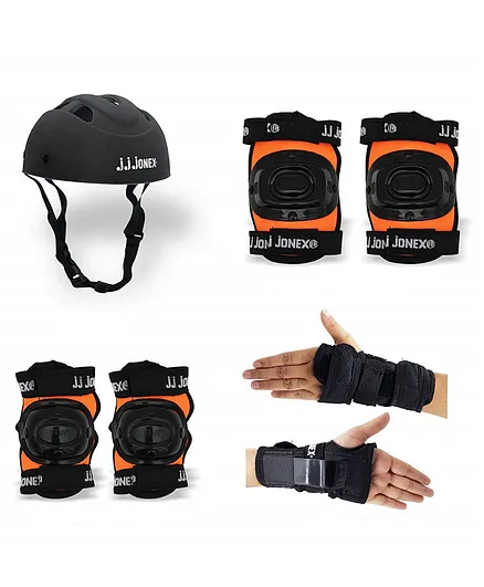JJ Jonex Skating Protection Kit Large Size - Black Orange