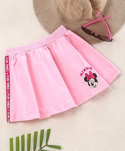 Babyhug Mid Thigh Skirt Minnie Mouse Print - Pink