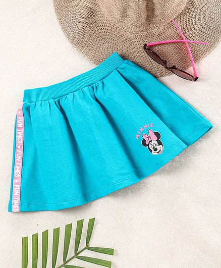 Babygirl Mid Thigh Skirt Minnie Mouse Graphic - Blue