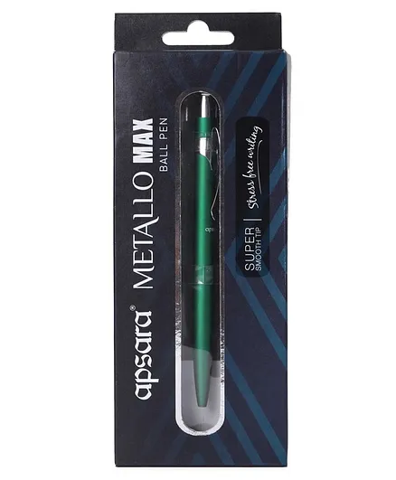 Apsara Mettalo Max Ball Green Pen - Blue Ink