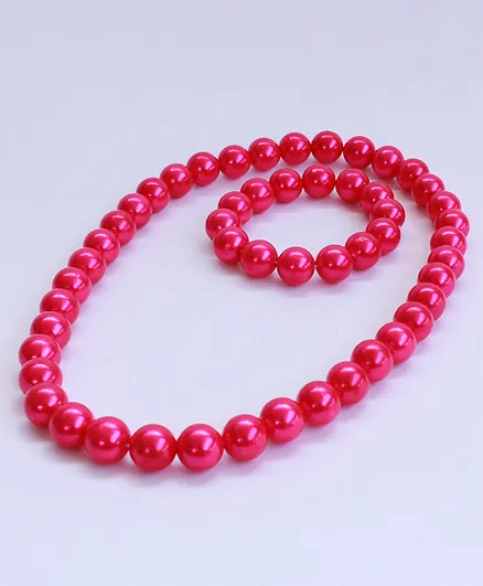 Milyra Necklace & Bracelet Pearls - Pink