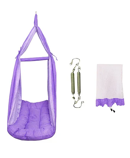 132 Swing Cradle Bedding Set With Mosquito Net - Purple