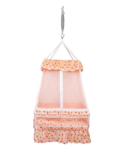 132 Swing Cradle with Mosquito Net - Peach