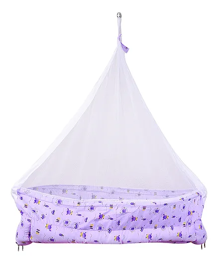 132 Swing Cradle Bedding Set with Mosquito Net - Purple