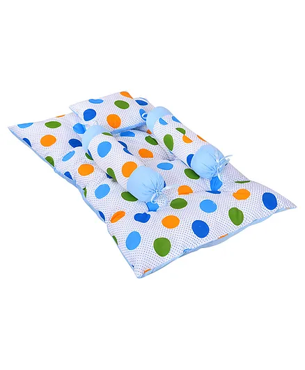 132 Cotton Bedding Set Polka Dot Print - Blue