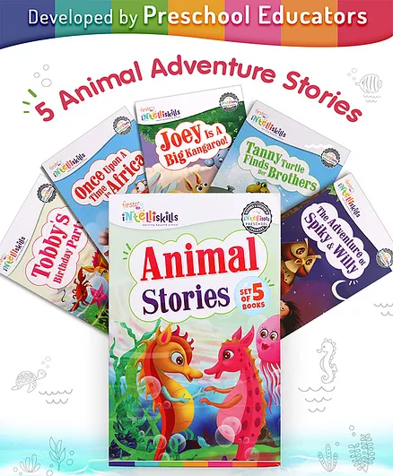 FirstCry Intelliskills Animal Story Book Set of 5 - English