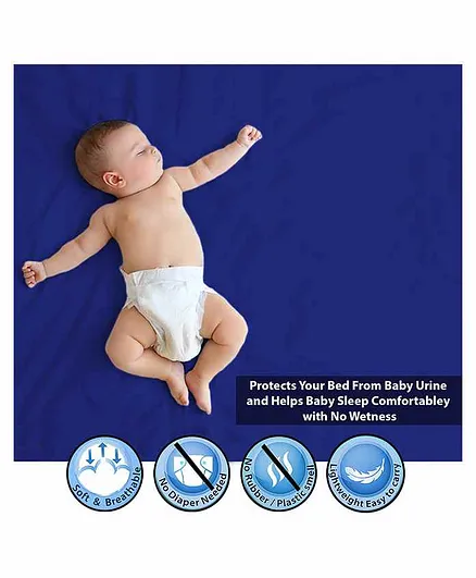 Polka Tots Premium Waterproof Baby Dry Sheet Bed Protector Small