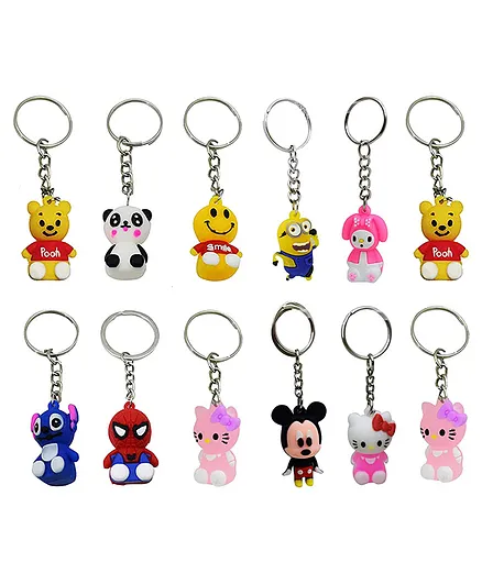 Asera Keychain Pack of 12 - Multicolor