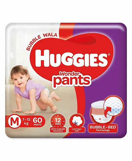 Huggies Wonder Pants Medium Pant Style Diapers - 60 Pieces